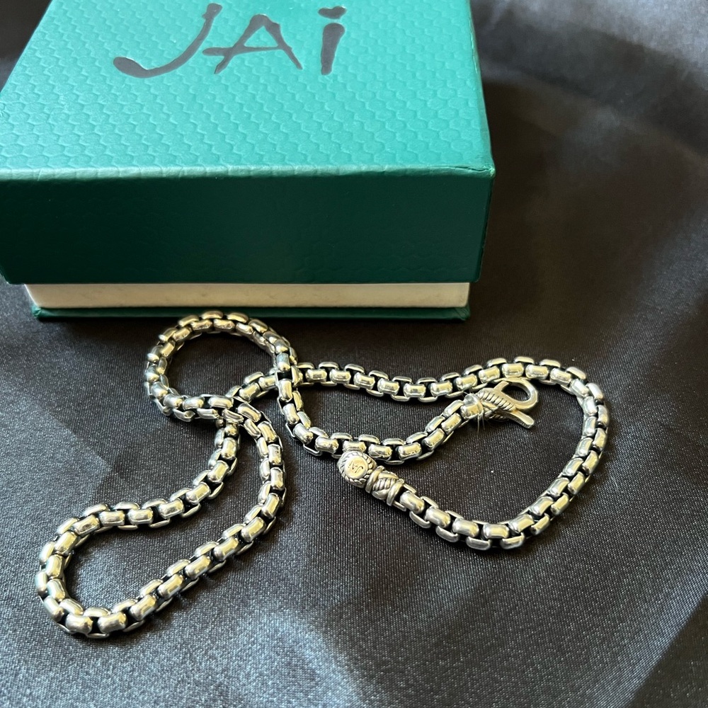 JAI by John Hardy 5.3mm box link solid 925 sterling silver necklace 16”